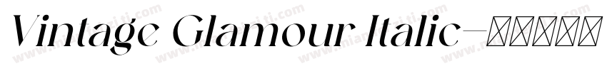 Vintage Glamour Italic字体转换